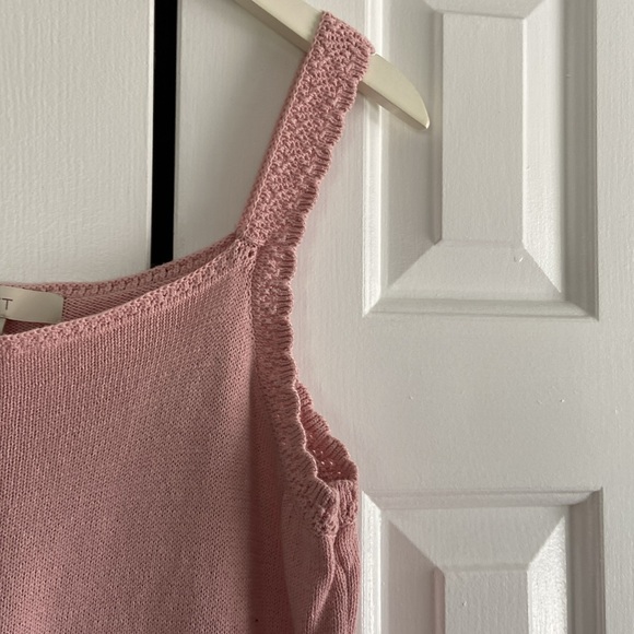 Light pink, delicate, crocheted like top from The Loft - Picture 3 of 5